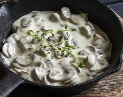 Creamy Garlicky Mushrooms