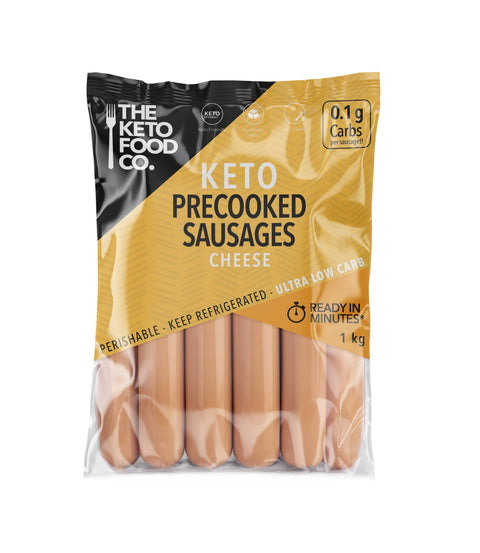 Keto Precooked Sausages 1kg - Cheese