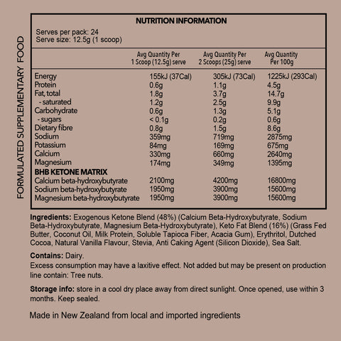 Chocolate Keto Boost (BHB Ketones)- 300g