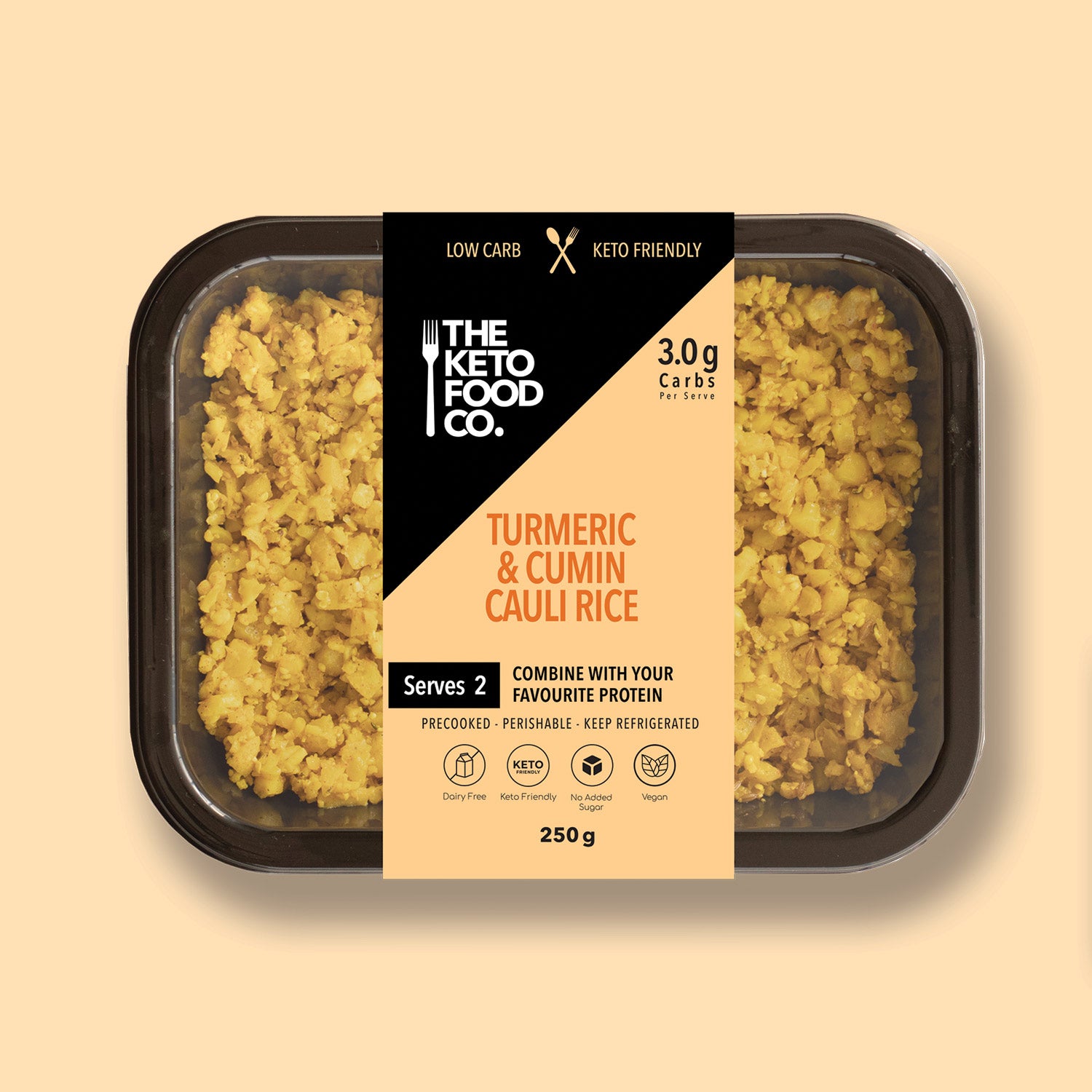 Turmeric & Cumin Cauli Rice 250g The Keto Food Co