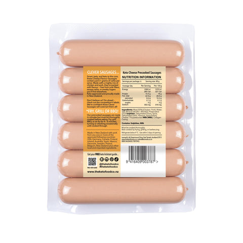 Keto Precooked Sausages 6 pack - Cheese