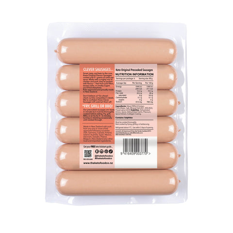 Keto Precooked Sausages 6 pack - Original